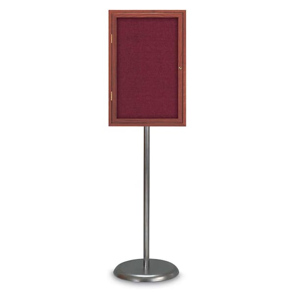 Corkboard, Double Door, Radius Frame, 48x36, UV7003-SATIN-COBACC